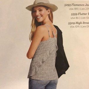 CAbi Flutter Top 5359 Size Small